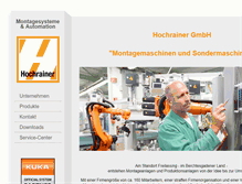 Tablet Screenshot of hochrainer.com